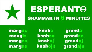 Esperanto Grammar in 6 Minutes [upl. by Elsilrac]