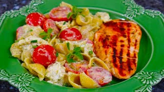 Caprese Chicken Pasta Salad  Lauras Kitchen [upl. by Atiner]