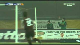 Padova  Torino 11  Bellissimo gol di ROLANDO BIANCHI  real audio [upl. by Sonafets]