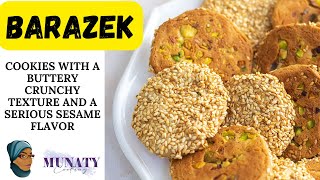 Barazek Sesame Cookies  Traditional Syrian Cookies  You Wont Stop Eating These Cookies [upl. by Hewart]