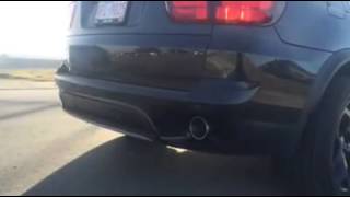 E70 BMW X5 35D 35quot Turboback Exhaust Revving  DPF SCR UREA Delete [upl. by Letreece]