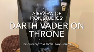 Iron Studios’ Star Wars Darth Vader On Throne 14 Scale Polystone Statue Legacy Replica Review [upl. by Norha]