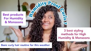 Avoid frizzy Curly Hair in Humidity amp Monsoons Product recommendation  Best styling method [upl. by Acysej]