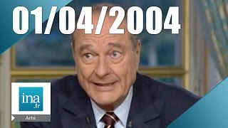 20h France 2 du 1er avril 2004  le nouveau gouvernement Raffarin  Archive INA [upl. by Notlih]