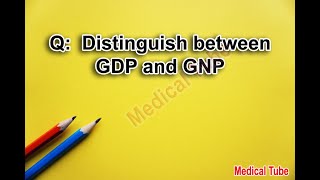 Distinguish Between GDP and GNP [upl. by Tati]