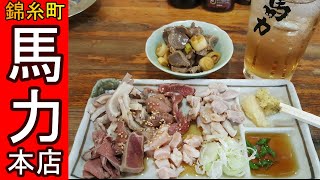 【昼飲み】錦糸町【馬力 本店】さんで名物生ホルモン刺盛を昼から馬力ハイでやっつけたっていうお話♪ [upl. by Leon]