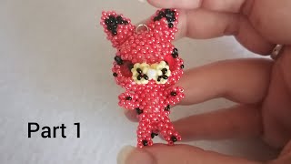 Garfield cat Part 1 Tutorial with beads [upl. by Hanschen]