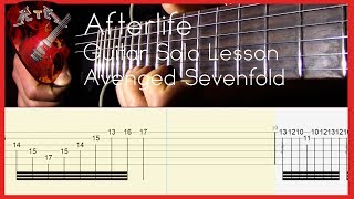 Afterlife Guitar Solo Lesson  Avenged Sevenfold with tabs [upl. by Ariamat]