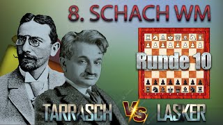 Siegbert Tarrasch Vs Emanuel Lasker 🏆 8 Schach WM München 1908 🏆 C67 Berliner Verteidigung  590 [upl. by Sheppard]