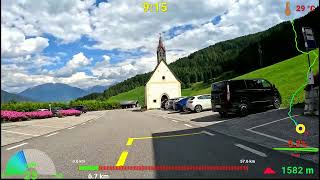 Italy Alps Virtual Cycling Workout with Speed Display 4K Video [upl. by Ripley706]