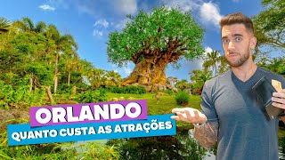 Quanto custa os PARQUES de ORLANDO Preço da Disney Universal SeaWorld [upl. by Silisav395]