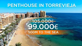 🔥 HOT OFFER 🔥 Penthouse for sale in Torrevieja in the Habaneras area close to the beach [upl. by Arakat]