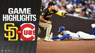 Padres vs Cubs Game Highlights 5624  MLB Highlights [upl. by Mallorie]