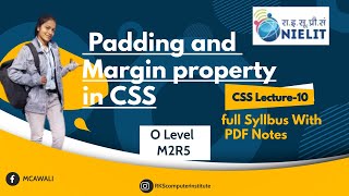 css tutorial 10 margin and padding using css in hindi l M2R5 O level with notes viral mcawali [upl. by Karolina]