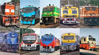 20 in 1 Nonstop amazing colorful all types of trains of INDIAN RAILWAYS [upl. by Machute]