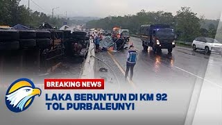 BREAKING NEWS  Kemacetan Terjadi Akibat Laka Beruntun di KM 92 Tol Purbaleunyi [upl. by Dolf]