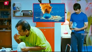 Ravi Teja And Brahmanandam Funny Food Eating Comedy Scene  TeluguVideoZ [upl. by Ydnak]