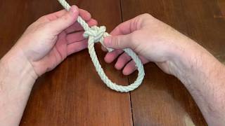 How to tie a Bowline Knot easy and quick for scouts [upl. by Ennirac]