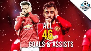 All 46 bruno Fernandes goals and assist 2021 [upl. by Enilarak]