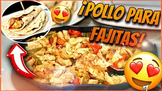 FAJITAS de pollo 100 HECHAS con THERMOMIX [upl. by Neelasor]