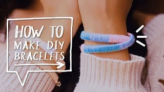 DIY THREAD BRACELETS  How to Make DIY Bracelets Out of Strings Tutorial ✨Alejandras Styles [upl. by Uta]