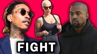 KANYE WEST VS WIZ KHALIFA AND AMBER ROSE [upl. by Tesler455]