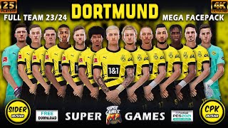 Borussia Dortmund Facepack PES 2021  25 Players  Season 2324 SIDER ◆ CPK ⚽ أوجه دورتموند 2324 [upl. by Anelej223]