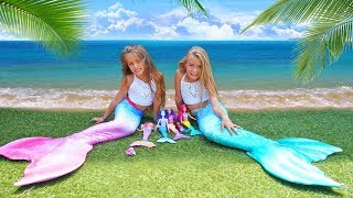 Las Ratitas se convierten en Sirenas de Barbie Arco Iris Dreamtopia [upl. by Seavey]