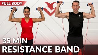 35 Min Full Body Resistance Band Workout for Weight Loss amp Strength at Home for Beginners thru INTMD [upl. by Arykat]