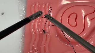 9 Laparoscopic simple interrupted suture [upl. by Aivilys]