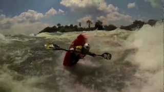 GoPro Kayaking Big Wave Surfing  White Nile Uganda  Africa [upl. by Nirrat]