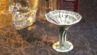 Dollar Origami Martini Glass [upl. by Aytac690]