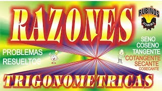 RAZONES TRIGONOMÉTRICAS DE UN ÁNGULO AGUDO problemas resueltos [upl. by Gnidleif761]