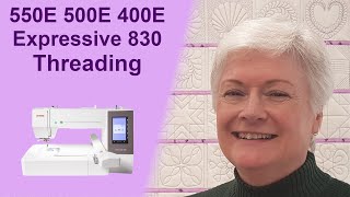 Janome 550E 500E and 400E  Elna Expressive 830  Threading [upl. by Germayne]