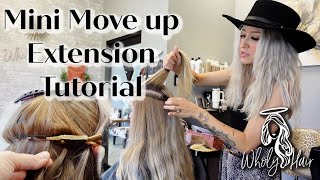 Handtied Extension Mini Moveup Tutorial  Wholy Hair [upl. by Anairuy]