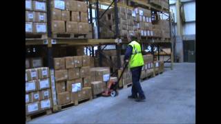 Hand Pallet Truck Demonstration by Bendigo Mitchell Ltd [upl. by Ciaphus]