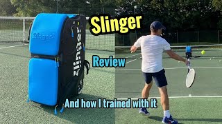 SLINGERBAG Slinger Tennis ball machine review and a training session idea [upl. by Kyre]