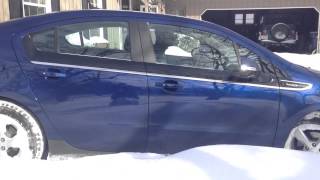 Chevy volt in polar vortex snow with Blizzak snow tires [upl. by Victorie]