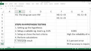 Data Analytics Review B39 Part 3  Hypothesis Testing  Pacetec Academy [upl. by Neelehtak757]