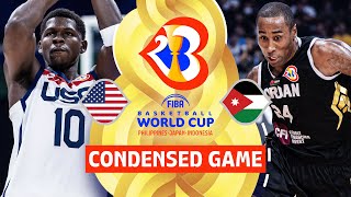 USA 🇺🇸 vs Jordan 🇯🇴  Full Game Highlights  FIBA Basketball World Cup 2023 [upl. by Kelda]