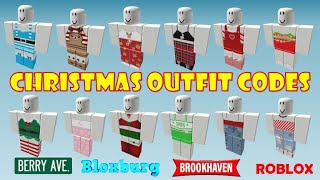 CHRISTMAS OUTFIT CODES amp LINKS FOR GIRLS  Brookhaven Bloxburg Berry Avenue  ROBLOX [upl. by Angeli]