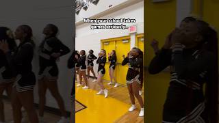 Who’s louder Cheerleaders or fans basketball highschoolbasketball highschoolsports cheerleader [upl. by Neemsay]