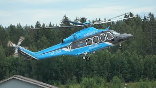 Leonardo AW139 SEJSN Landing at TamperePirkkala [upl. by Hays]