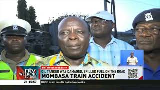 Two people injured after train and truck collide in Mombasa [upl. by Anemix287]