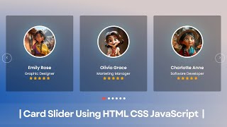 How To Create A Responsive Card Slider Using HTML CSS And JavaScript [upl. by Negris385]