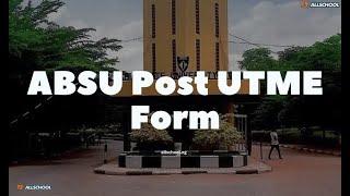 ABSU Post UTME Direct Entry Screening Form Abia State University [upl. by Kalvin]