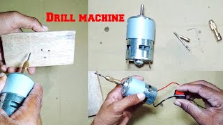 How To Make Drill MachineRS 775 12 V DC Motor775 DC Motor Drill MachinePower Full Drill Machine [upl. by Eednil]