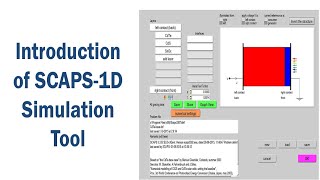 Introduction of SCAPS1D Simulation Tool ‖ SCAPS1D ‖ SOLAR CELL [upl. by Nahtiek]