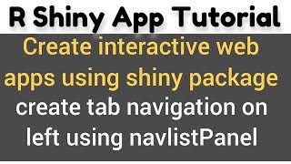 R Shiny App Tutorial  R Shiny Layout  navlistPanel layout  tab navigation on left side [upl. by Spohr995]