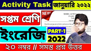 class 7 English model activity task 2022  English activity task class 2022  class 7 part 1 Eng [upl. by Eidnar926]